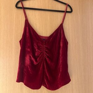 Reformation Velvet Rayon & Silk Spaghetti Strap Cami Top Size M